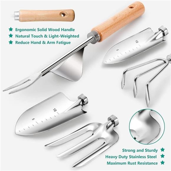 Gardening Tools 9-Piece Heavy Duty Gardening Hand Tools with Fashion and Durable - Picture 4 of 6